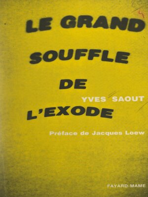 cover image of Le grand souffle de l'Exode